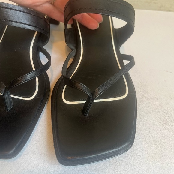 Rag & Bone Women's Colt Black Mid-Heel Sandal Size 9.5 Square Toe - Picture 3 of 16